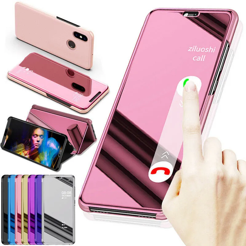 For Xiaomi Mi 8 SE case Luxury Mirror Leather Clear View